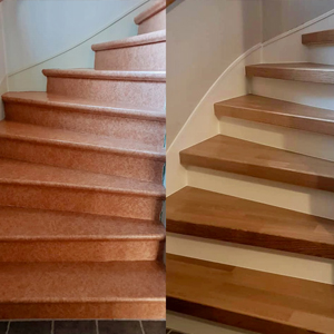 trappsteg före och efter